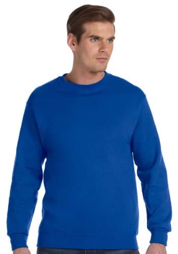 Image of GILDAN Men's 50/50 Adult Crewneck Sweatshirt, Blue (Royal), 3XL UK
