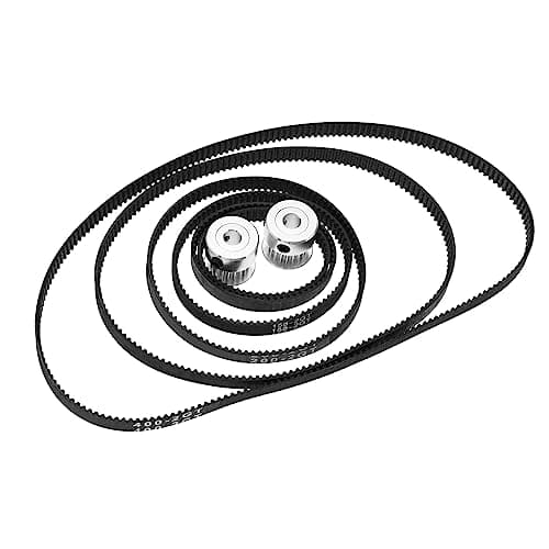 Image of VGOL 6PCS 2GT-6 3D Printer Timing Belt 110mm 122mm 158mm 200mm 300mm 400mm Closed Loop Rubber Belt 6mm Width & 2PCS Timing Belt Pulley 20 Teeth 5mm Bore