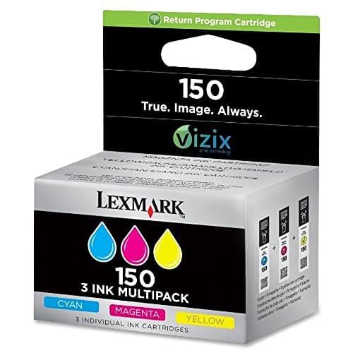 Image of Lexmark Standard Yield 150 CMY Tri-pack Ink Cartridges for Printer