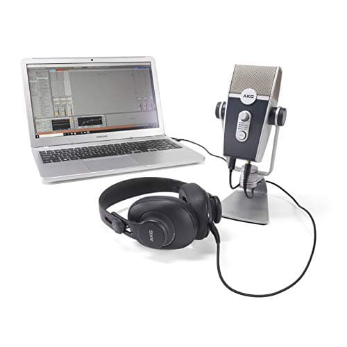 Image of AKG Pro Audio Podcaster Essentials Kit for Streamers, Vloggers, and Gamers - Includes Lyra USB-C Microphone, K371 Headphones, and Ableton Lite Software