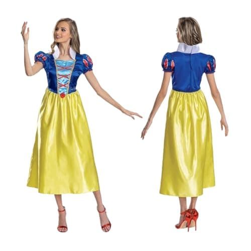 Image of Disney Official Snow White Dress Up for Adults, Perfect for Halloween and Fancy Dress Parties for Women, Size 8-10