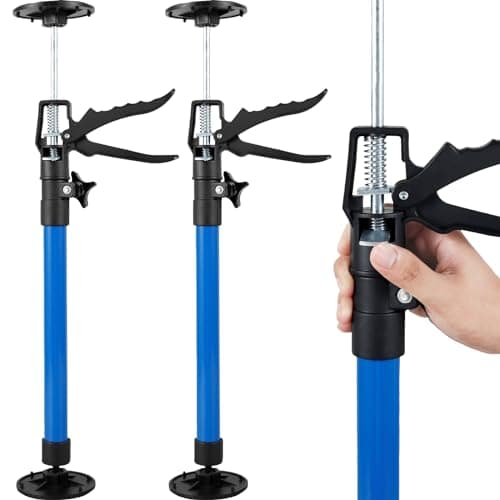 Image of 2 Pcs Telescopic Quick Support Rod Adjustable 50-115cm 3rd Hand Support System Heavy Duty 40kg Capacity Support Poles Non-Slip Door Frame Strut Small Acro Prop for Cabinet Drywall Woodworking
