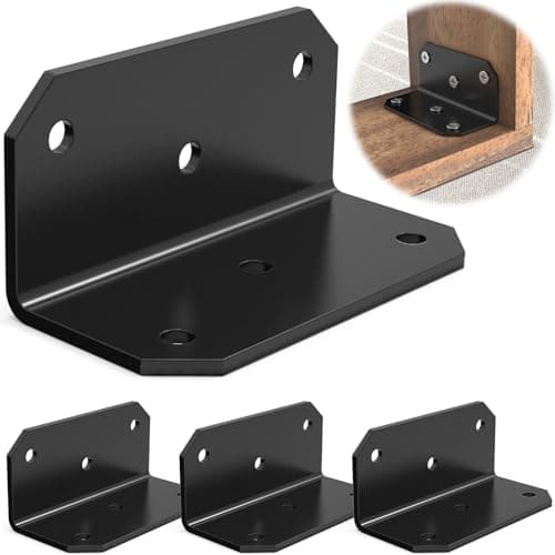 Image of 2x4" Galvanized Corner Brace, 90 Degree Angle Iron Brackets with Holes,Heavy Duty L Bracket for Wood Fence , Angle Brackets for Shelves , Raised Garden Bed Steel Corner Brackets (4pcs)