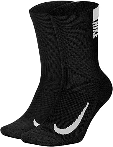 Image of Nike SX7557-010 Multiplier Socks Unisex Adult black/white Size M