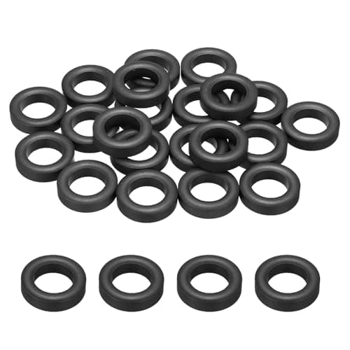 Image of sourcing map 20Pcs Toroid Ferrite Core, 22.5mm OD x 13.8mm ID x 6.4mm H Ferrite Ring Chokes Strong Round Magnet to Reduce Signal Loss for RFI EMI RF HF Wires Suppression, Black