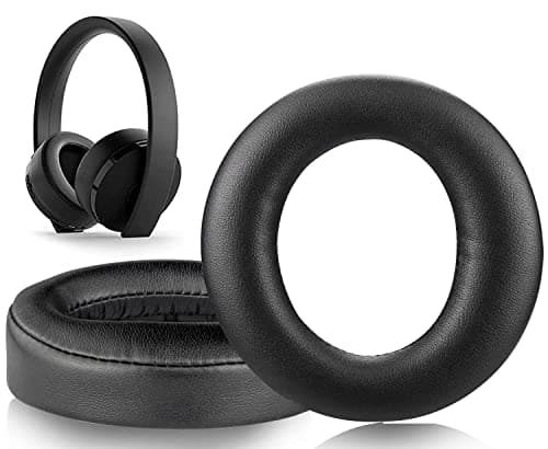 Image of SOULWIT Earpads Cushions for Sony New Gold Wireless PlayStation PS4 Headset, 2018 Version, Headphone Model CUHYA-0080, Ear Pads Replacement (Black)