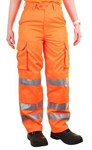 Image of LADIES RAIL SPEC TROUSERS ORANGE 28