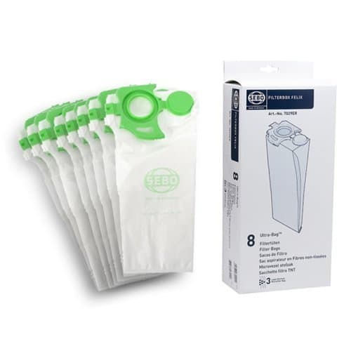 Image of SEBO Felix Dart UltraBag Vacuum Cleaner Upright Dust Bags (Pack of 8)