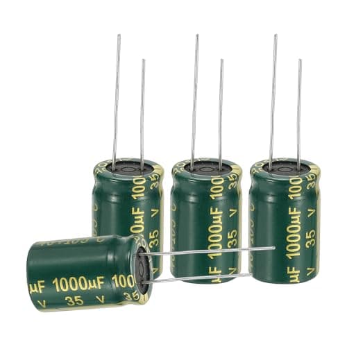 Image of sourcing map 12Pcs Electrolytic Capacitor High Frequency 1000UF 35V with Aluminum Radial Leads 13 x 20mm High Ripple Current Low Impedance