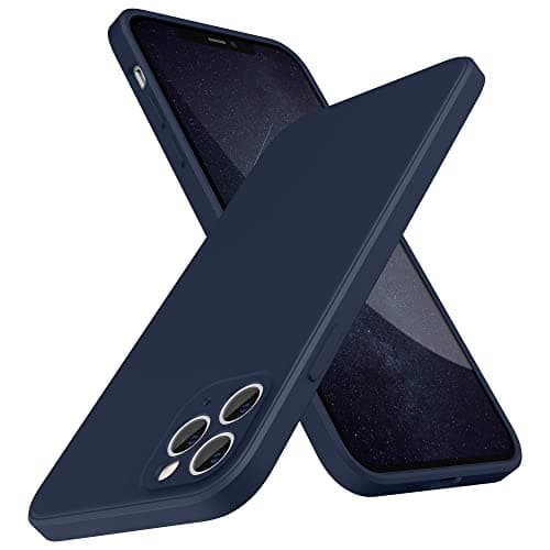 Image of SURPHY Design for iPhone 11 Pro Max Case with Camera Protection, Straight Edge Design Liquid Silicone Slim Case, Midnight Blue