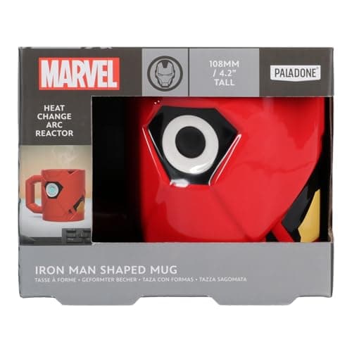 Image of Paladone | Marvel Iron Man Ceramic Coffee Mug | Officially Licensed Disney Marvel Merchandise | Collectors Item | Superhero Novelty Gifts | Drinkware