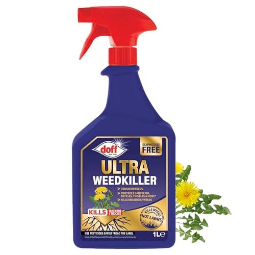 Image of Doff Ultra Weedkiller – 1L Ready to Use Glyphosate-Free Spray for Garden Protection – Kills Rooted Weeds from Pathways to Driveways - Long Lasting Weed Control – Strong Weed Killer