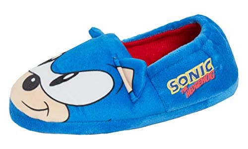 Image of Sonic The Hedgehog Boys Slippers, Blue Size 13