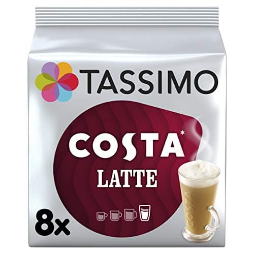 Image of Tassimo Costa Latte Coffee 8 Pods, 340g