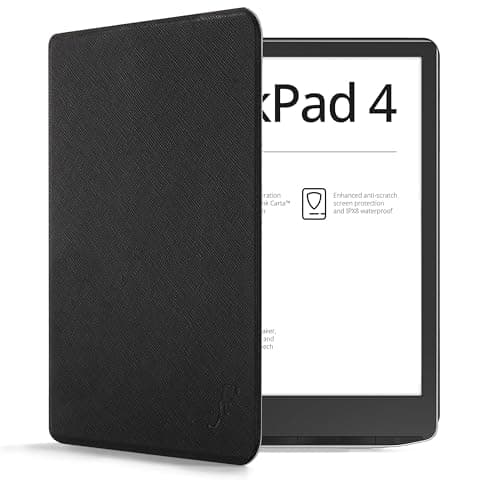 Image of Forefront Cases Case for PocketBook InkPad 4 & PocketBook InkPad Color (Colour) 3 & 2 - Slim, Lightweight & Protective Cover with Smart Auto Sleep-Wake Function - Black