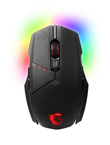 Image of MSI Clutch RGB LED Gaming Mouse with Shell and spare Wings/USB – Black Black