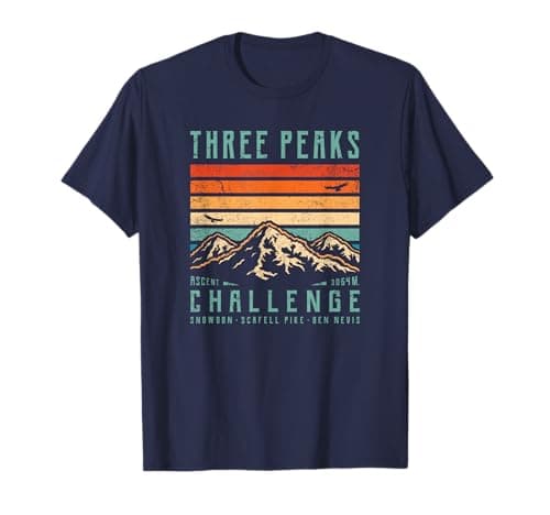 Image of Three Peaks Challenge Retro National 3 Peak Vintage Mountain T-Shirt