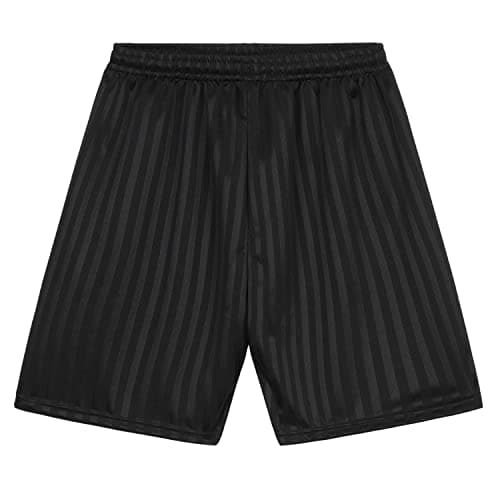 Image of CityComfort Boys Athletic Shorts, Lightweight Breathable Sports Shorts for Football or PE (Black, 11-12 Years)
