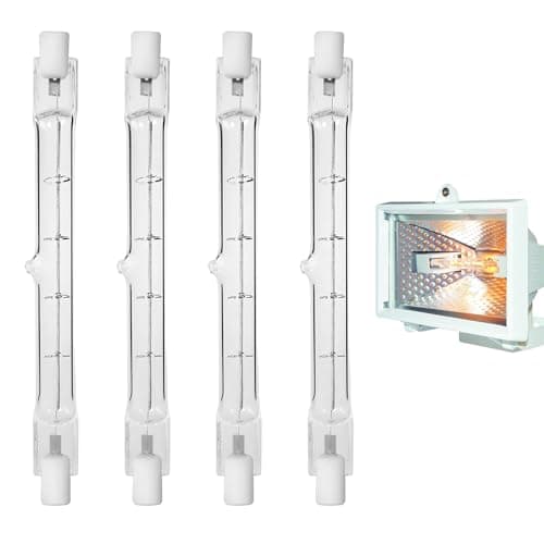 Image of 4 PCS Security Light Bulb,R7s Bulb 118mm Led Dimmable,230v 2700k Warm White,for Security Light,Spotlights,R7 Halogen Bulb 118mm,Flood Light,for Landscape Lights,Floor Lamps,Etc