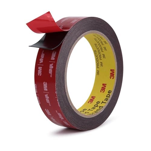 Image of 3M Double Sided Tape Heavy Duty Mounting Tape 25mm x 5.5m Strong Adhesive Waterproof Foam Tape 5925 Perfect for Automotive Home Office Decor Indoor and Outdoor Walls Black