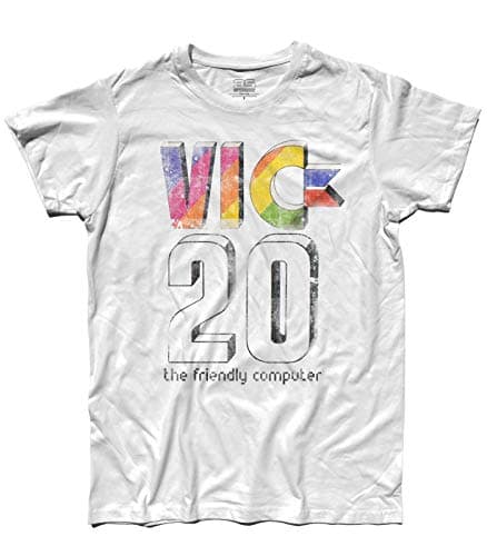 Image of 3stylershop Men's T-Shirt Commodore Vic 20 Vintage - Home Computer - White, XL