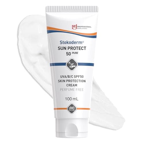 Image of SC Johnson Professional Stokoderm Sun Protect SPF50 - UVA/UVB/UVC Protection - Moisturising Suncream - Water Resistant - Perfume Free - 100ml Tube - For Professional Use Only