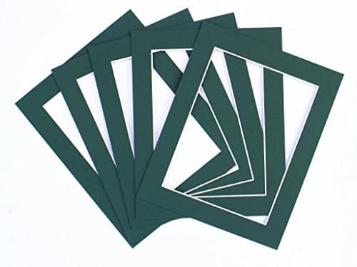 Image of Frame Company Pack of 10 Bottle Green Mounts 14x11 for A4 *Choice of Colours*
