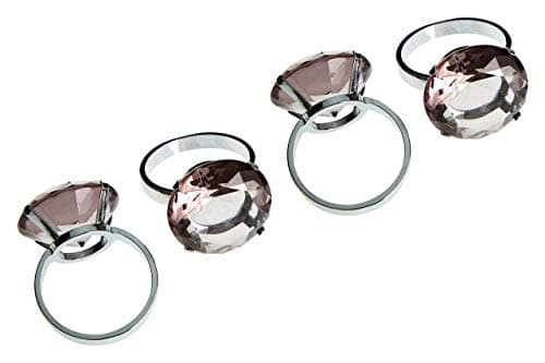 Image of Premier Housewares Diamante Napkin Rings - Smoke Grey, Set of 4