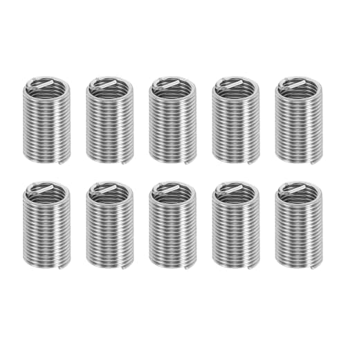 Image of PATIKIL Wire Thread Inserts 5/16-24 UNF 3D 23.7mm, 10Pcs 304 Stainless Steel Helical Coiled Wire Screw Threaded Sleeve Sheath for Mechanical Equipment Automotive Repairs