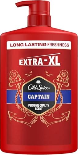 Image of Old Spice Captain Men’s Shower Gel & Shampoo 1000ml, Multi-Use 3-in-1 Body-Hair-Face Wash, Long Lasting Freshness, Perfume Quality Scent, Deep Cleansing