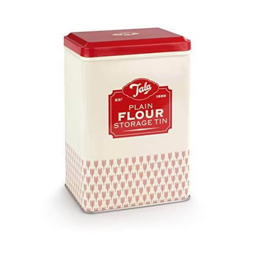 Image of Tala Originals Plain Flour Storage Tin, Red, 12.5x9.3 cm | Durable & Stylish Kitchen Storage for Freshness & Easy Access