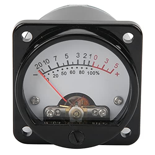 Image of ANKROYU 45mm Professional Audio VU Meter DB Level Indicator with High Precision Backlight for Power Amplifier Tube Stereo System ABS Material 12V Power Supply (TS-45-W DC500UA)
