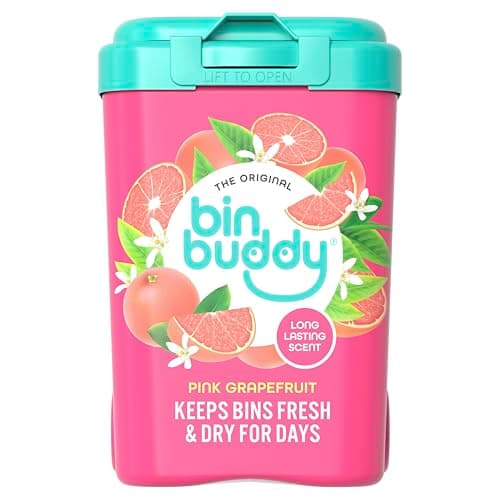 Image of Bin Buddy Pink Grapefruit - Leaves Your Bin Fresh and Smelling Great – Suitable for Indoor, Kitchen, Bathroom, Compost, Food Waste and Outdoor Wheelie Bins
