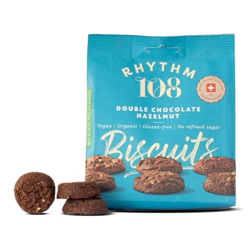 Image of Rhythm 108 Swiss Biscuits Double Choc Hazelnut Share Bag 135g (Pack of 8)