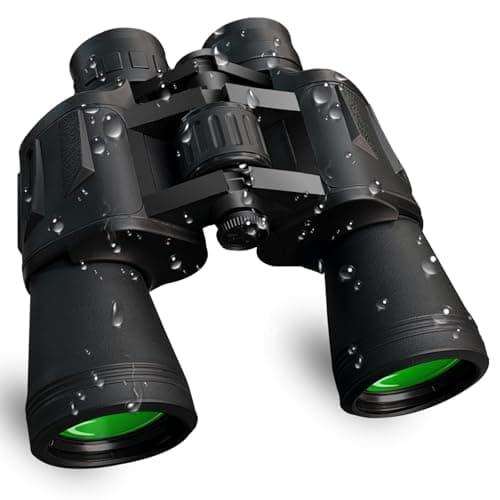 Image of 20x50 Binoculars for Adults High Power, HD Waterproof Large Eyepiece, with BAK4 Prism and FMC Lens, Portable Telescope for Bird Watching Hunting Football Concerts