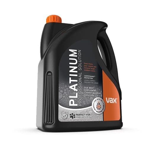Image of Vax Platinum Professional 4L Carpet Cleaner Solution, Stain Remover Shampoo, Rose Burst Scent, Neutralises Pet Odours, 1-9-142060, Charcoal