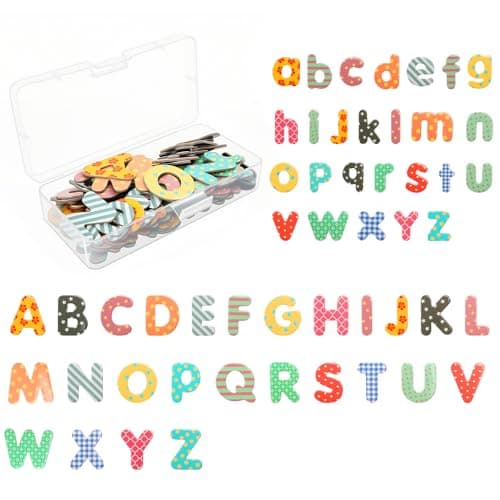 Image of 100 Pcs Magnetic Letters for Fridge Uppercase Lowercase Alphabet ABC Magnets for Refrigerator for Preschool Learning Spelling