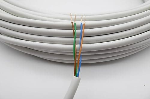 Image of White 2 Pair CW1308 Solid Copper Telephone/Broadband Extension Cable - Twisted Pairs 0.5mm Conductor Wire - UK Product as Used by BT Openreach (25)