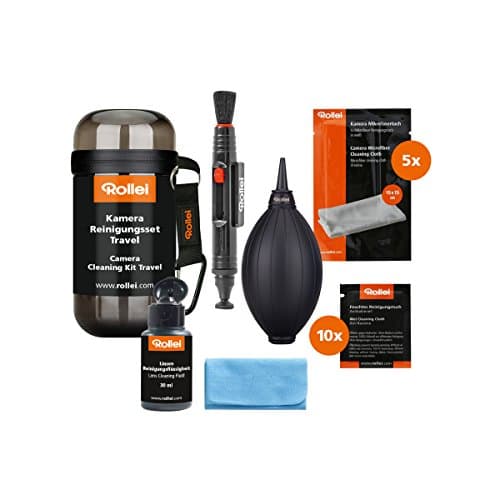 Image of Rollei Camera Cleaning Kit Travel - Incl. air blower, lenspen, microfibre cloth - For wet and dry cleaning