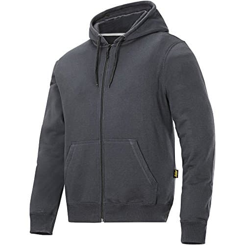 Image of Snickers 28015800006 Size Large Zip Hoodie - Steel Grey