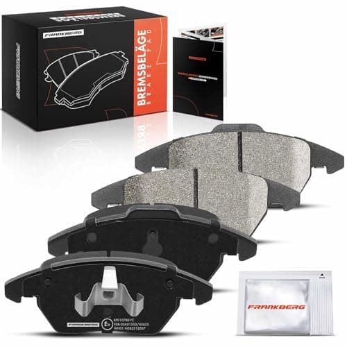 Image of Frankberg Brake Pad Set incl. 4x Pads Front Compatible with 208 I CA CC A1 Sportback 8XA 8XF Beetle Cabriolet 5C7 5C8 A1 8X1 8XK Ibiza IV Replace# 8X0698151