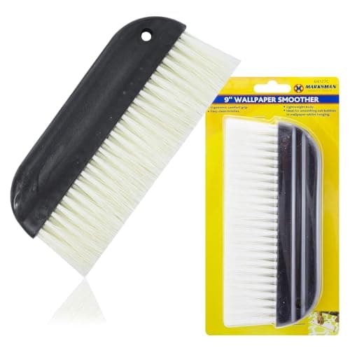 Image of Wallpaper Smoother Pasting Brush - 9" Bristles Paste, Decorating Tool | Hanging Diy, 9 Inch | Paper Hanging Brush, Soft Wallpaper Smoothing | Remove Creases Non Abrasive
