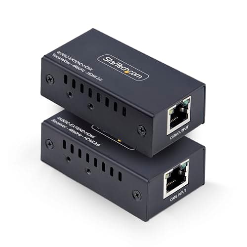 Image of StarTech.com HDMI Extender Over CAT5e/CAT6, 4K 60Hz, Up to 200ft (60m), Transmitter and Receiver Kit, Power Over Cable