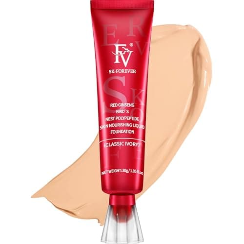 Image of FV Waterproof Foundation, Oil-control & Long Lasting, Medium Coverage & Matte Finish, No Transfer Liquid Foundation for Oily/Normal Skin, 30g, Classic Ivory