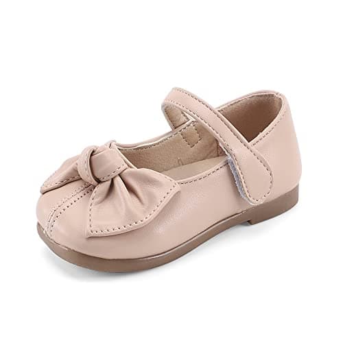 Image of MASOCIO Girls Mary Jane Shoes Kids Girl School Shoes Toddler Flat Princess Party Dress Infant Size 11.5 UK Child Pink