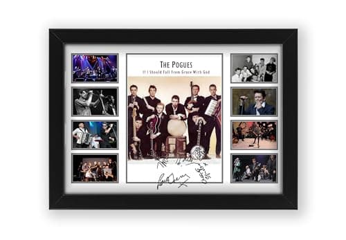 Image of The Pogues Signed Poster Print - Limited Edition Autograph Fan Gift – Collectible Memorabilia Merchandise (Unframed A4 (30x21cm))