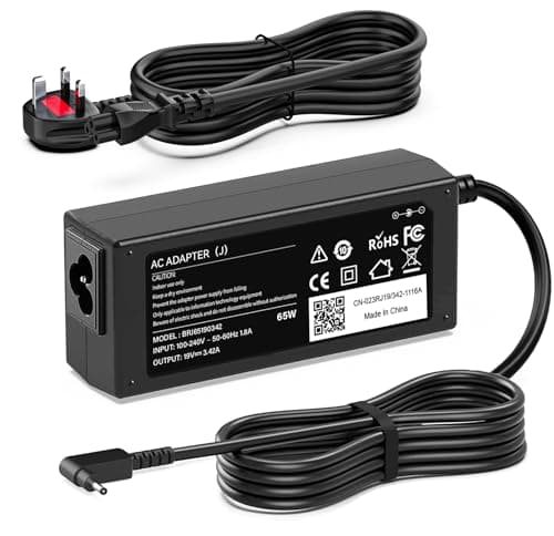 Image of 65W Laptop Charger Compatible With Acer Swift 1 3 5 SF314-51 SF314-52 SF314-42 SF315-41 SF114-32 SF114-34, Chromebook 11 13 14 15 CB3 CB5 CB3-132 CB5-571, One Cloudbook 11 14【Non-Original】