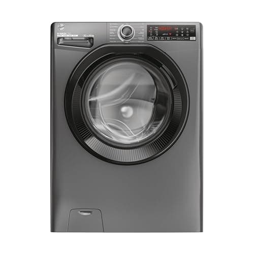 Image of Hoover H-WASH 350 10kg Freestanding Washing Machine, 1400 RPM, A Rated, ECO-Power Inverter Motor, hOn App, 60 Programmes, Eco Doser, Power Care System, Graphite, 60x58x85 cm - H3WPS4106TAMBR80
