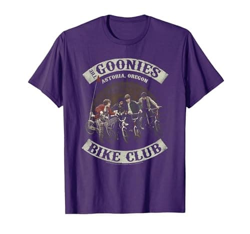 Image of The Goonies Bike Club T-Shirt, Men, Purple, X-Large