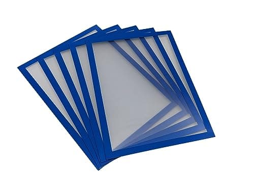 Image of Shadow Foam Magnetic Document Holder Frame | Pack of 5 | Document Frame for Internal Signage | Magnetic Frame A5, A4, A3 Sizes (Blue, A5)